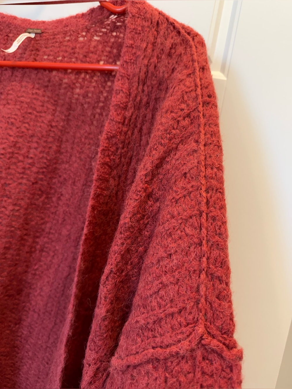 Free People Weekend Getaway Cardigan Alpaca Nylon Cozy Open Front S - Picture 11 of 14